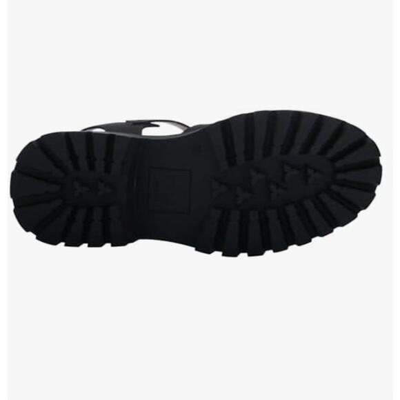 .DV by Dolce Vita Loera Black Faux Leather Chunky Fisherman Sandals Size 9 - Picture 4 of 9